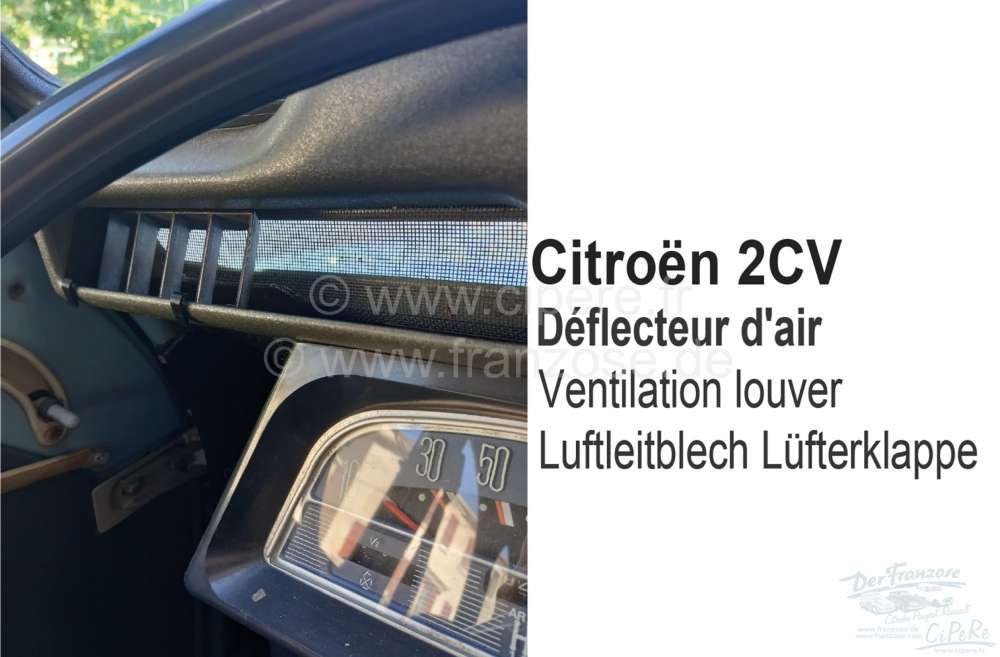 Citroen-DS-11CV-HY - 2CV, ventilation flap, re-fitting grid for air distribution towards the driver. This ingen