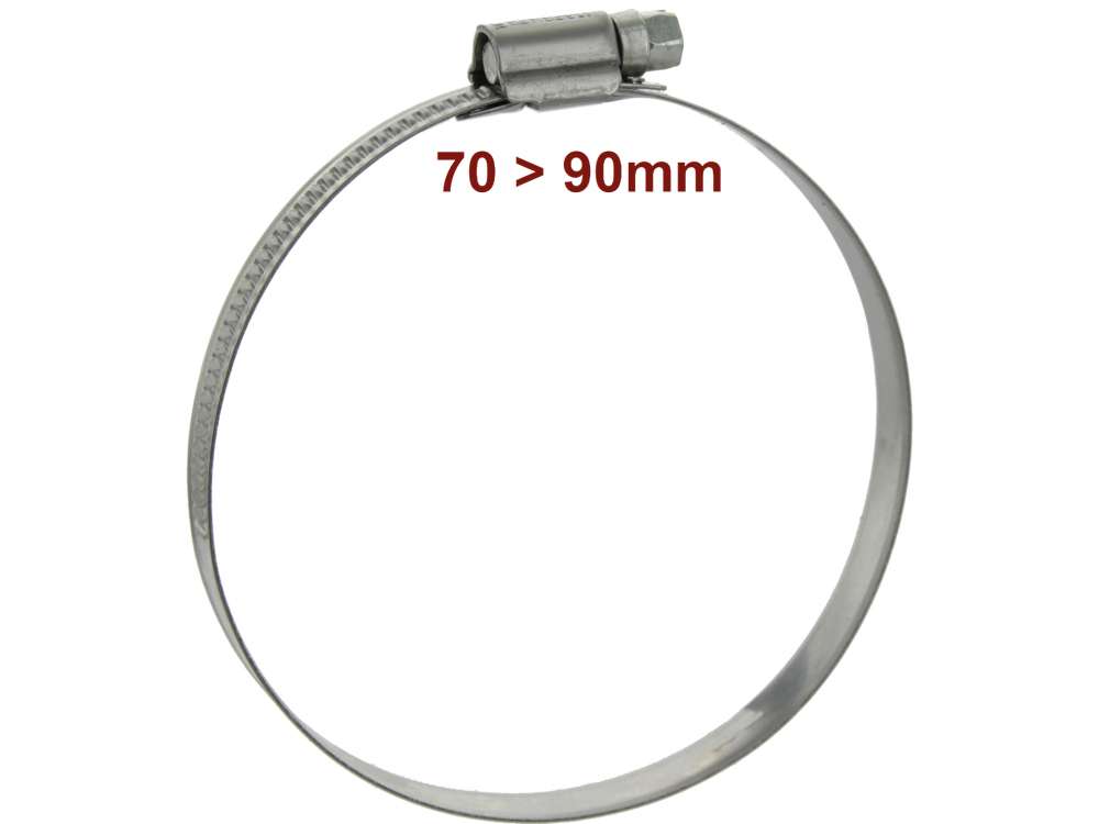 Citroen-2CV - Hose clamp 70 - 90mm. Suitable for exhaust air hose, for Citroen 2CV4 + 2CV6.