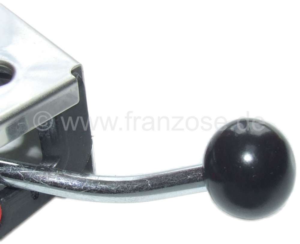 Citroen-DS-11CV-HY - Knob round, colour black, screwable, for heating adjustment and air distribution. Reproduc
