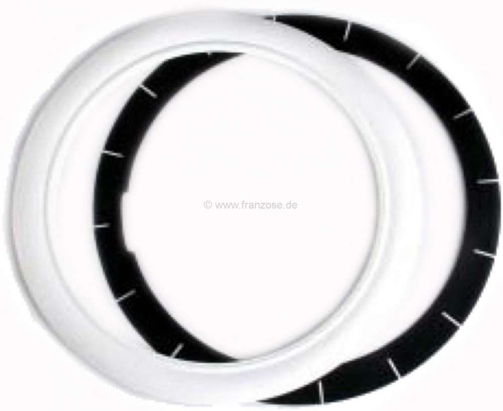 Citroen-2CV - White wall rings, 4 fittings. Suitable for Citroen 2CV. Note: The white wall rings can be 