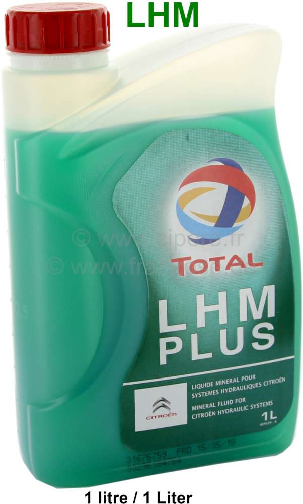 Alle - LHM+ green, hydraulic fluid. 1 liter. Suitable for Citroen 2CV starting from year of const