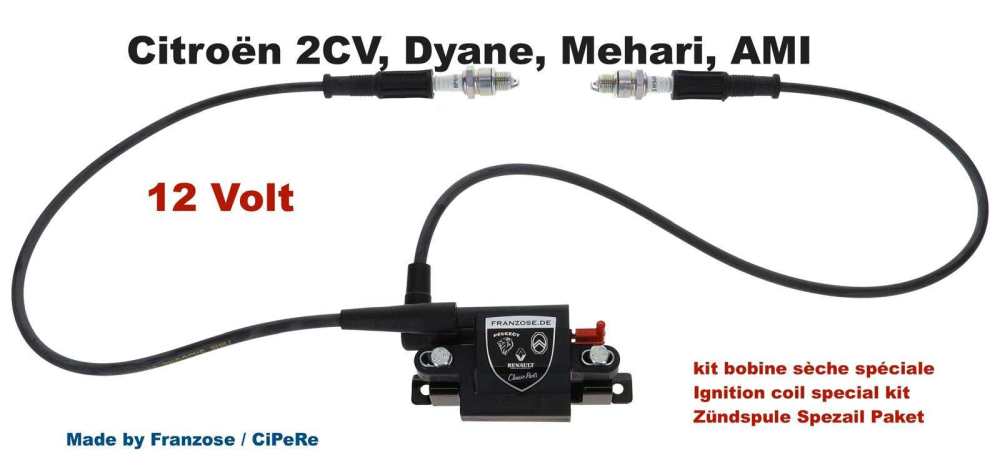 Citroen-2CV - Ignition coil special kit for 2CV. High-performance ignition coil, special for 2CV. This h