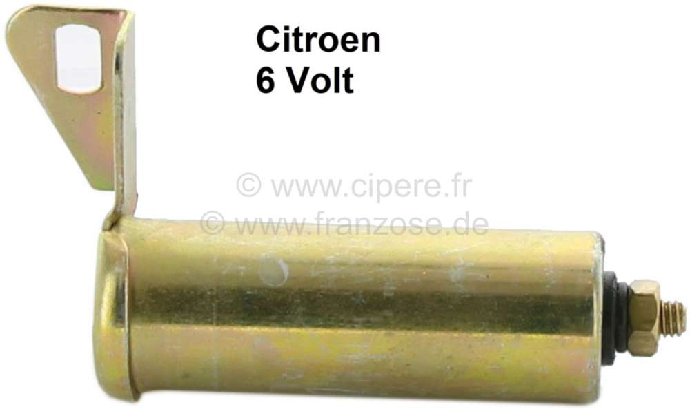 Renault - Condenser for Citroen 2CV + AMI 6 with 6 Volt electrical connection.
