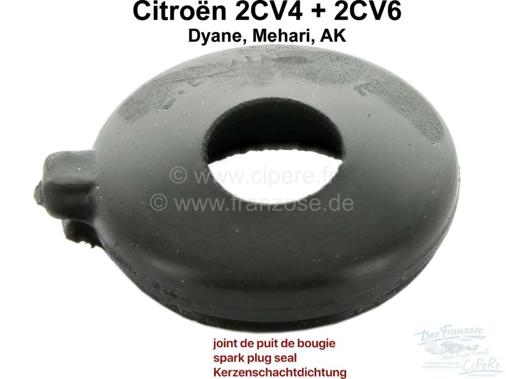 Renault - Spark plug seal for Citroen 2CV6, diameter: 38mm. (Seal spark plug to engine cowling). Qua