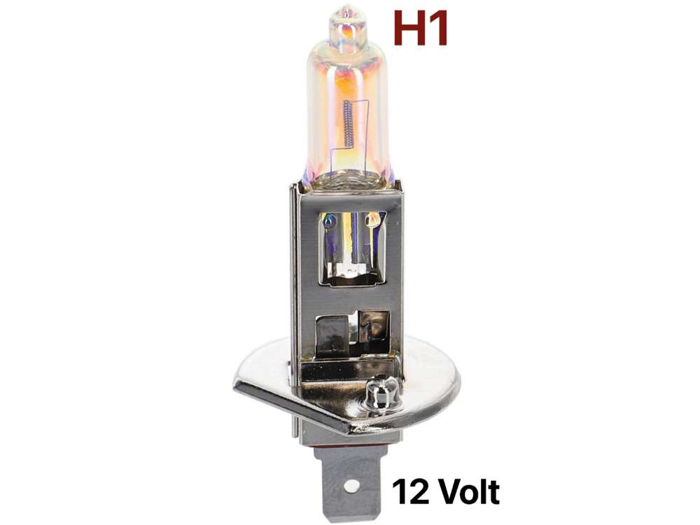 Citroen-DS-11CV-HY - Light bulb 12 volt, H1, yellow! E.g. for Citroen DS.