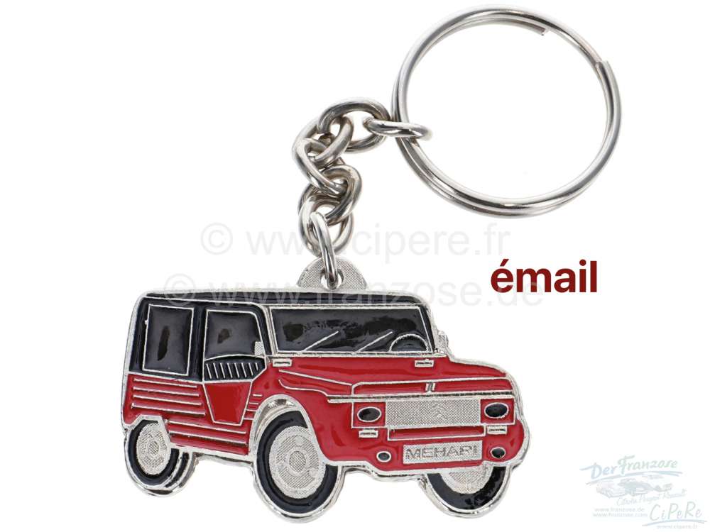 Renault - Key ring, Mehari, red, enamel