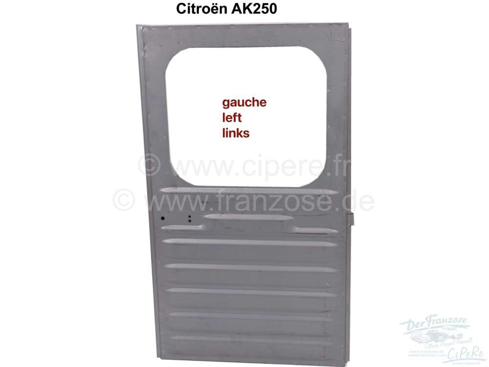 Citroen-2CV - AK250, tail gate on the left, large, angular window (wide grooves). Reproduction. Suitable