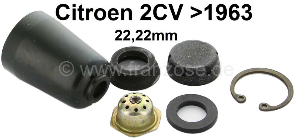 Citroen-2CV - Master brake cylinder repair set, brake system DOT. Single circuit brake system. Suitable 
