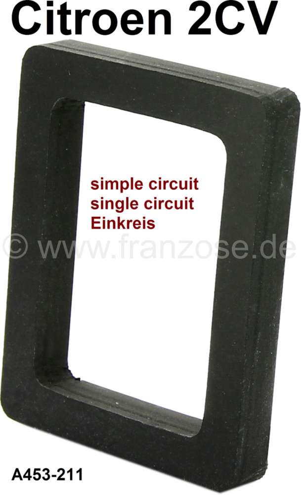 Citroen-2CV - Master brake cylinder seal in the engine front wall. Suitable for Citroen 2CV with single 