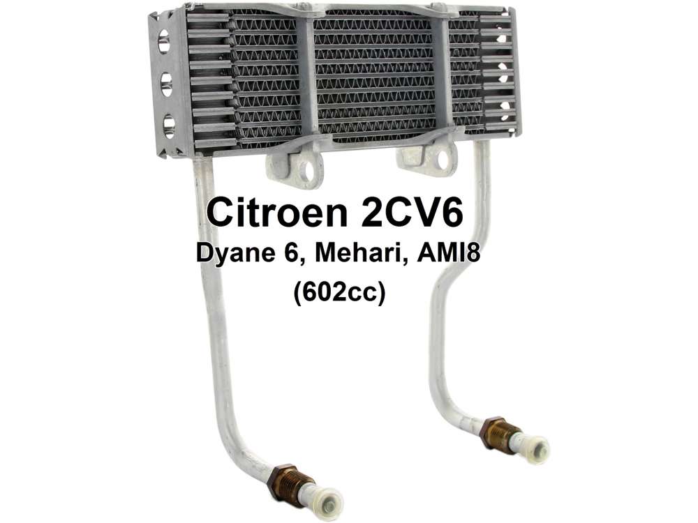 Citroen-2CV - Oil cooler. Suitable for Citroen 2CV6, Dyane 6, ACDY, Mehari. For engines with 602cc. Repr