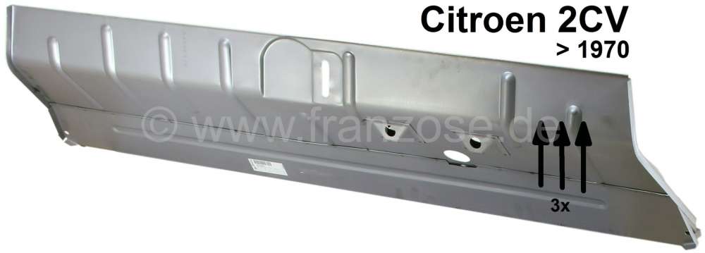Citroen-DS-11CV-HY - 2CV old, pedal floor plate doubles. Strengthened version. For all Citroen 2CV with standin