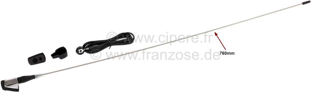 Citroen-DS-11CV-HY - Roof antenna universal (chromium-plated), with chrome base