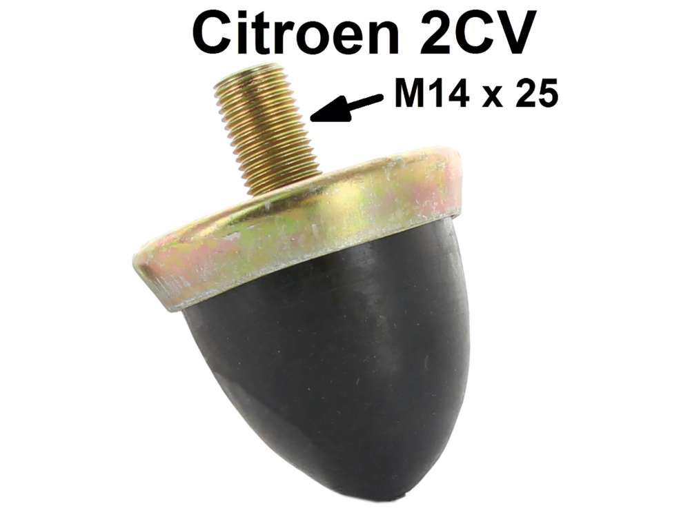 Citroen-2CV - Rubber stop buffer for the radius arm rear. Suitable for Citroen 2CV, to year of construct