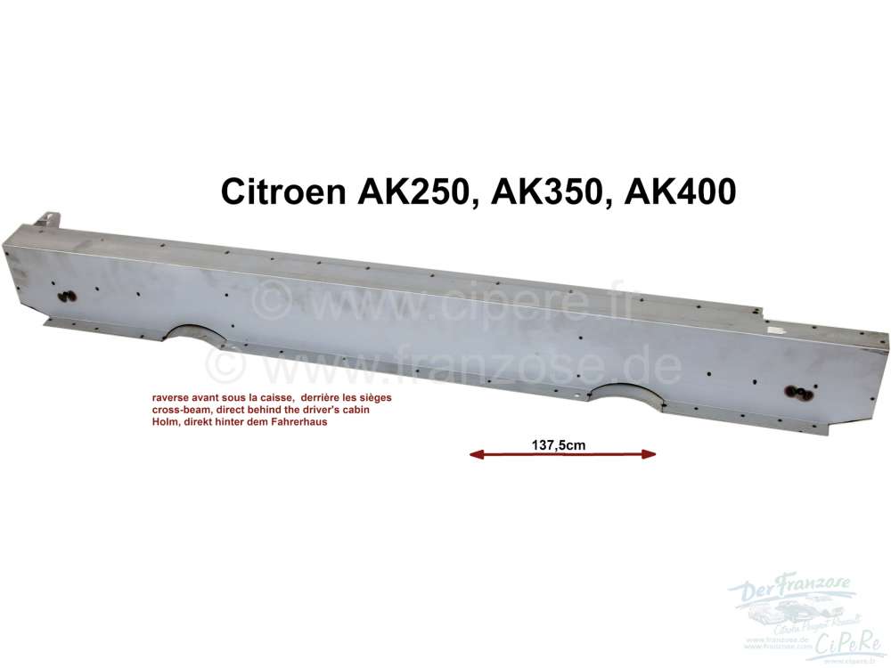 Citroen-2CV - AK 400, cross-beam crosswise in front, under the box body (direct behind the driver's cabi