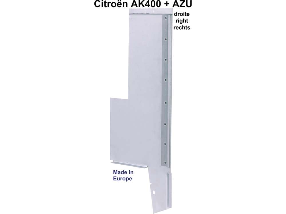 Citroen-2CV - AK/AZU, front panel sheet metal (height of B-support) for right wheel house. For Citroen A