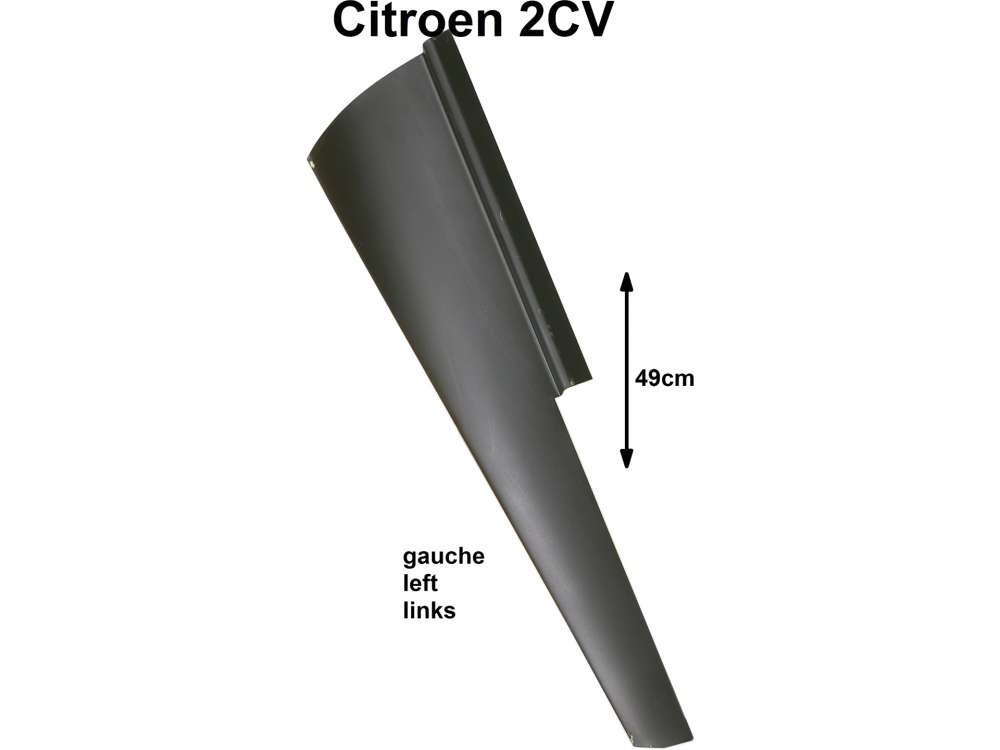 Citroen-2CV - 2CV, wheel housing body edge rear on the left, (up to the rear end panel). Improved versio