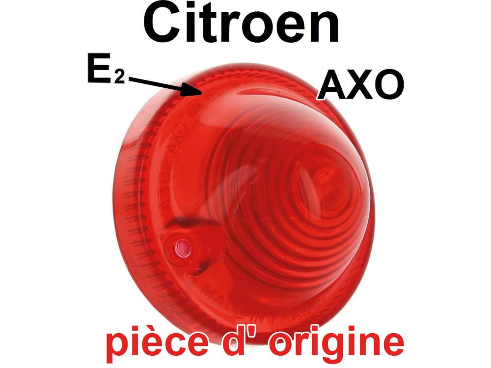 Citroen-2CV - Taillight cap red (original AXO, with 