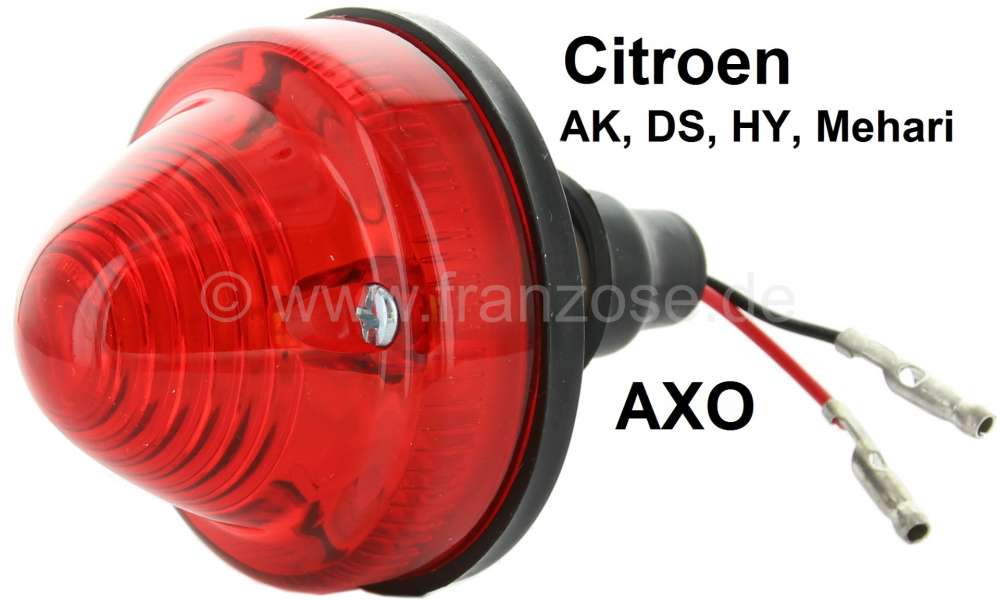 Citroen-2CV - Taillight + stop light, round, (2 thread light). 70mm diameter. Suitable for Citroen AK 40