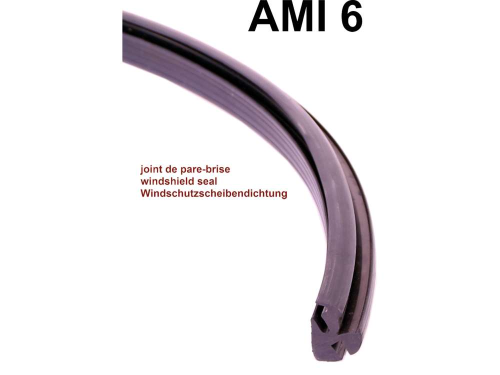 Citroen-2CV - AMI6, windshield seal, reproduction. For mounting with synthetic sealing trim. Suitable fo