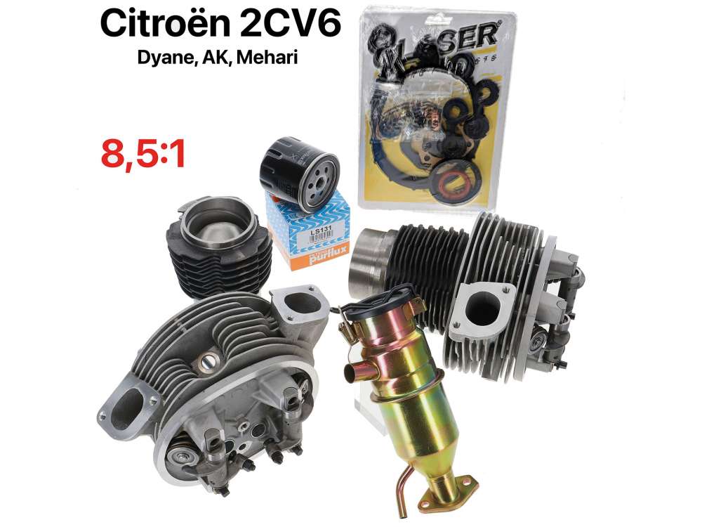Citroen-2CV - Engine repair kit (new parts only). Suitable for Citroen 2CV6, Dyane6, Mehari. Consisting 