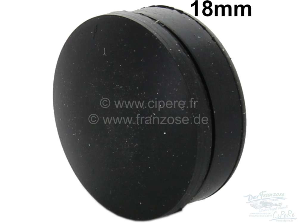 Citroen-DS-11CV-HY - rubberplug, 18mm to close e.g. drillings for cavity sealings. For sheet metals to 2mm stre