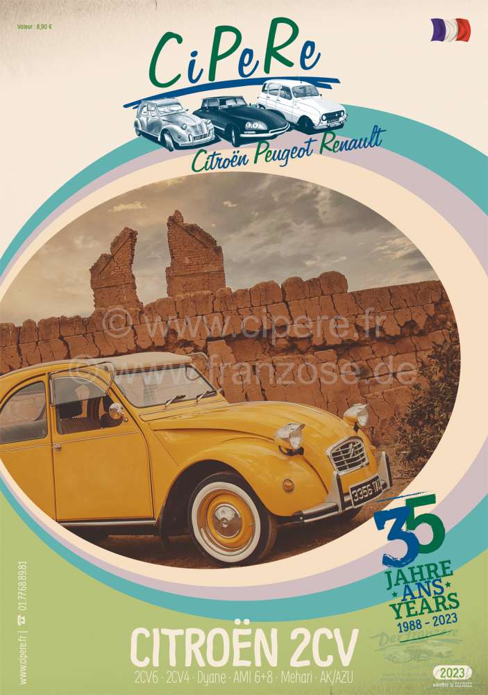 2CV catalogue 2023. French! 388 pages! Complete catalog Cipere with  illustrations and prices (zzgl. dispatch)