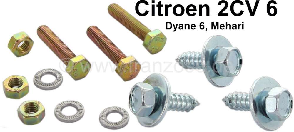 Citroen-2CV - Fan blade screw set (6 pieces). Suitable for Citroen 2CV6, Dyane 6.
