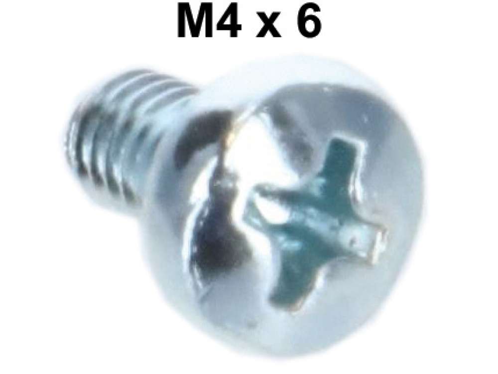 Citroen-2CV - M4x6/ screw round head, per piece!