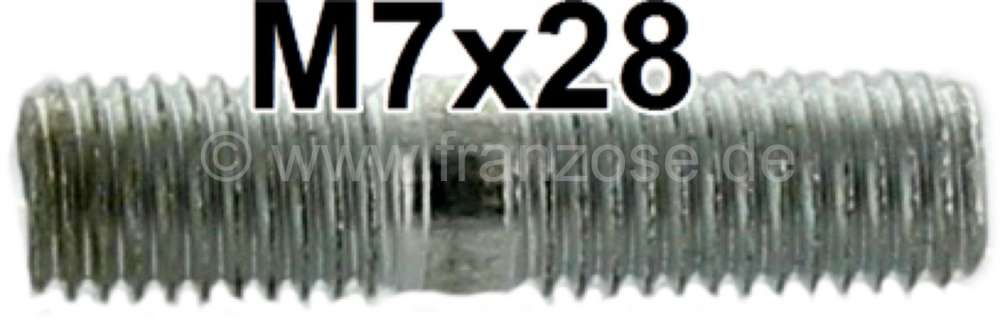 Alle - M7, stud bolt M7x28. (e.g. screening plate on manifold Citroen DS). Or. No. ZC9616135W