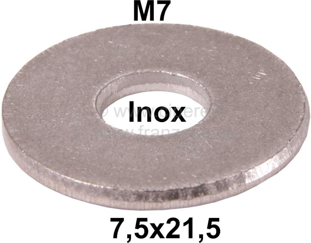 Peugeot - M7, washer largely, from high-grade steel, 7,5x21,5mm, 2mm heavily.