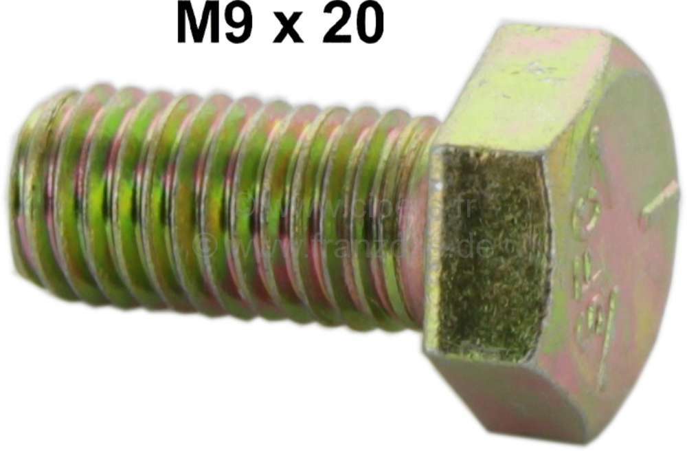 Citroen-2CV - Screw M9x20, gold chromate, FVP Bolts