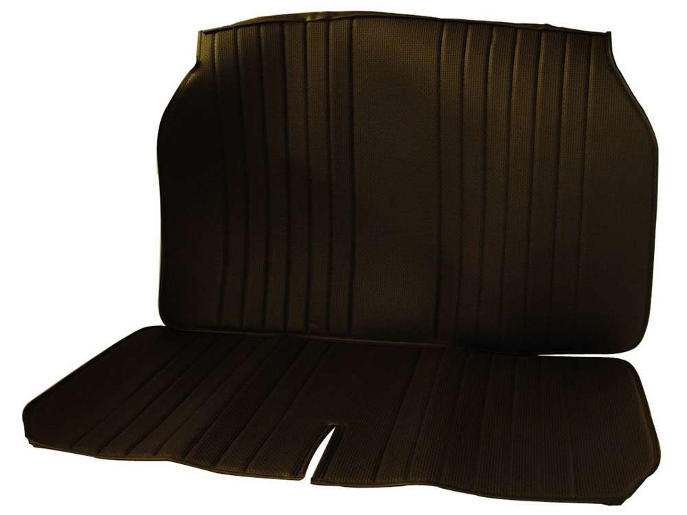 Alle - 2CV, Covering rear seat beanch, in vinyl black. The sides are open. Made in France. Smooth
