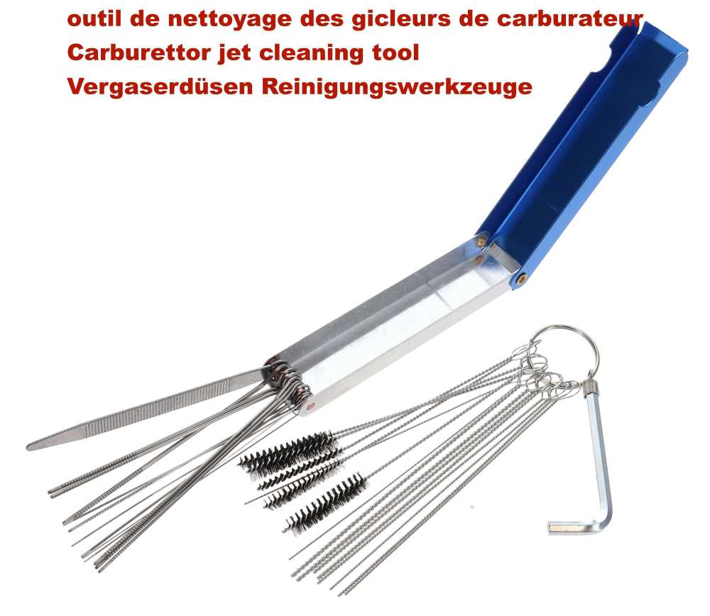 Alle - Carburettor jet cleaning tool. Essential for carburettor maintenance and cleaning in your 