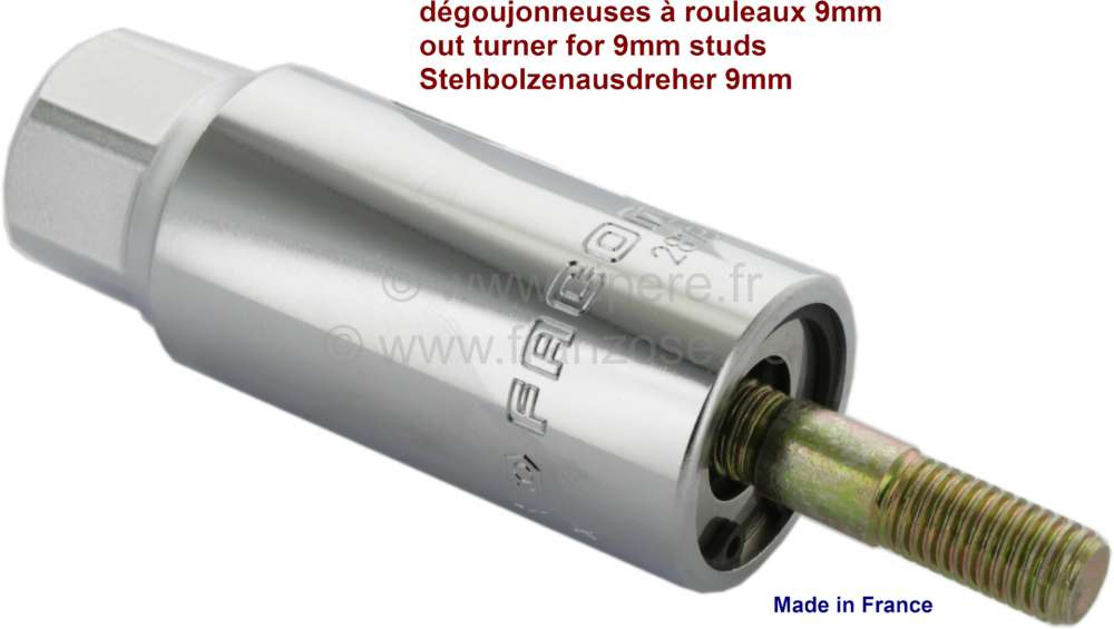 Peugeot - out turner of studs for 9mm bolts, profi quality of Facom