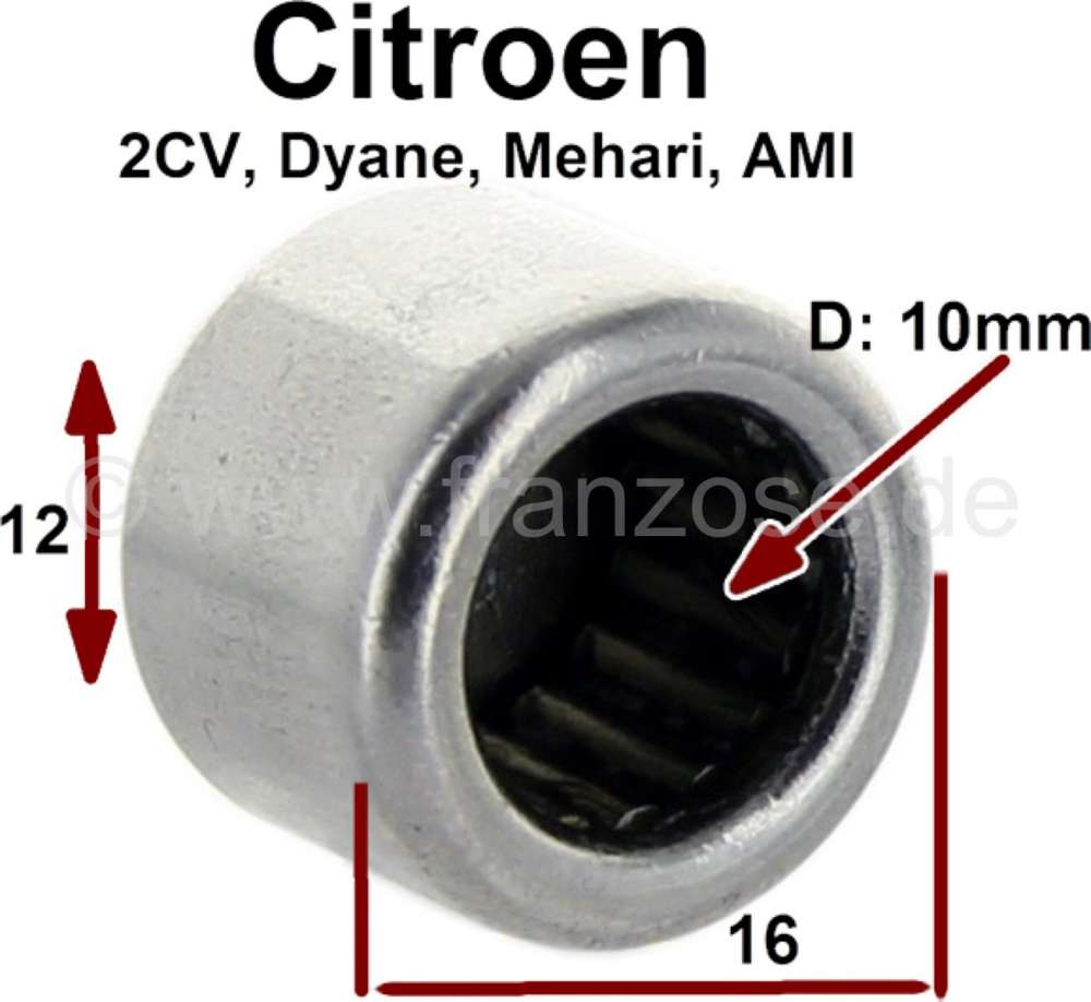 Citroen-2CV - Steering worm bearing bush 2CV, down at the steering worm. (no needle bearing). Inside dia