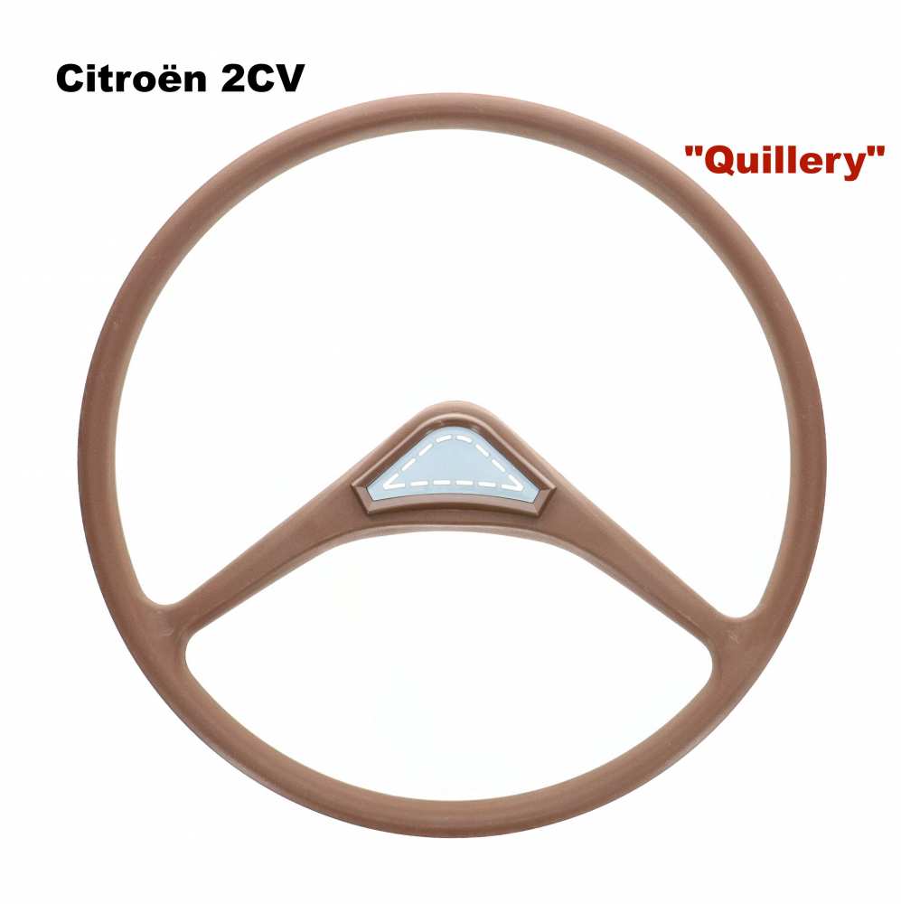 Alle - Quillery steering wheel. Colour: brown. Suitable for Citroen 2CV. These Quillery steering 