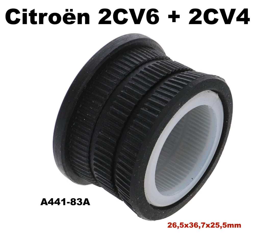 Alle - Steering column guide rubber with plastic insert. Suitable for Citroen 2CV6 + 2CV4. This r