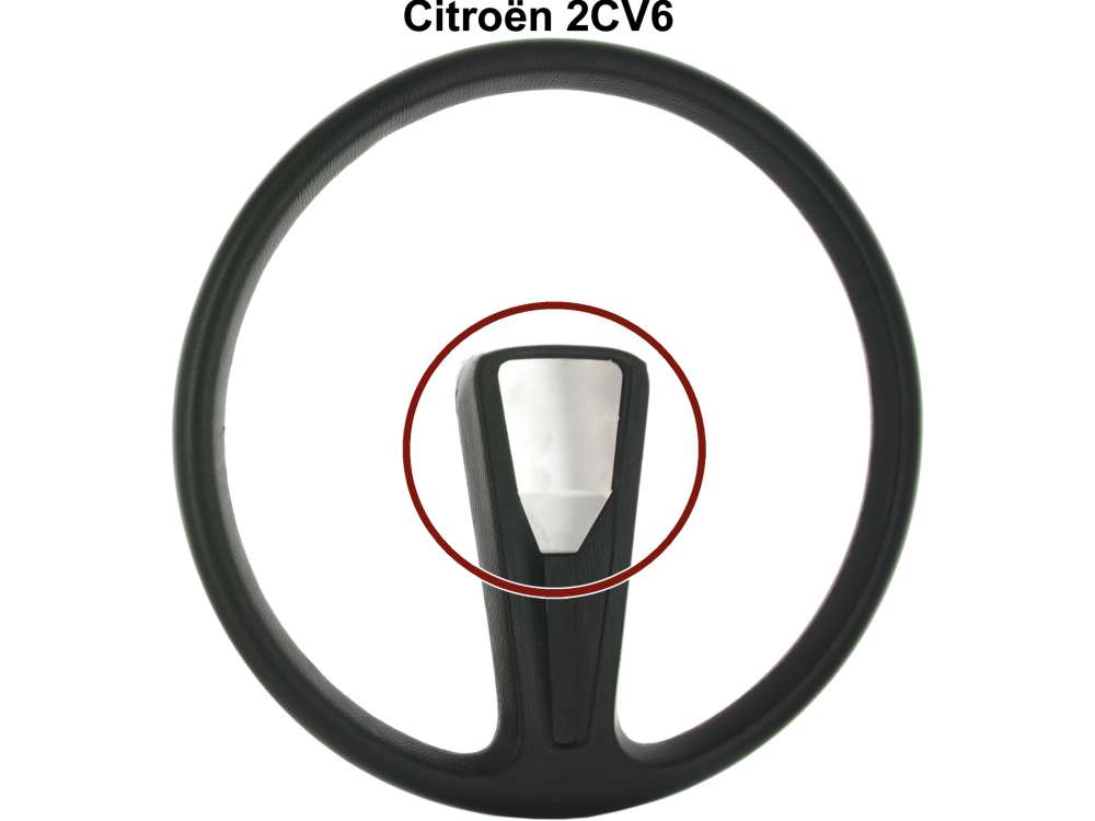 Citroen-2CV - Steering wheel hub cover from high-grade steel, for 1 spoke steering wheel. Suitable for C