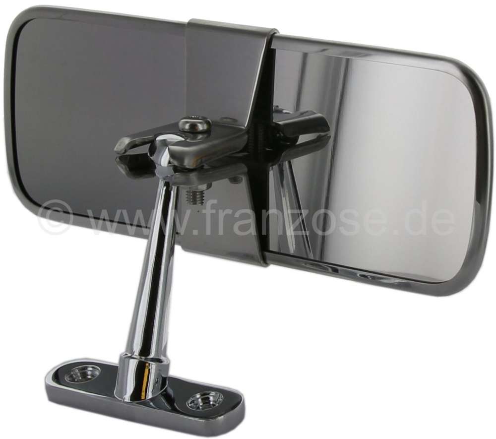 Alle - Inside mirror chrome-plated. Dimension about: 155 x 60mm. The mirror has a fixture to lock
