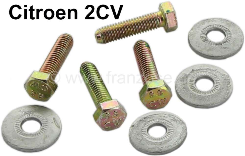 Citroen-2CV - Sun visor screw set (4x). Suitable for Citroen 2CV.