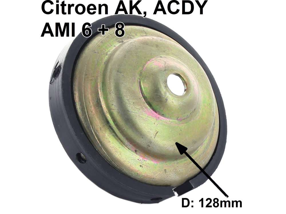 Citroen-2CV - Friction disk (plate) for the large suspension pot.  About 128mm diameter. Suitable for Ci