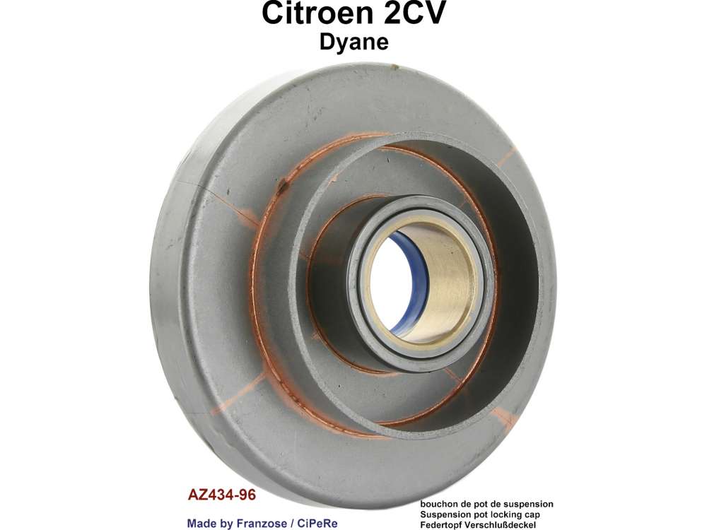 Alle - Suspension pot locking cap, for small suspension pot. Suitable for Citroen 2CV, Dyane. The