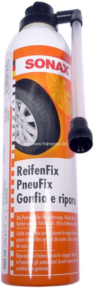 Renault - The brake-down aid for on the road. SONAX TyreFix restores driveability to flat tyres, wit