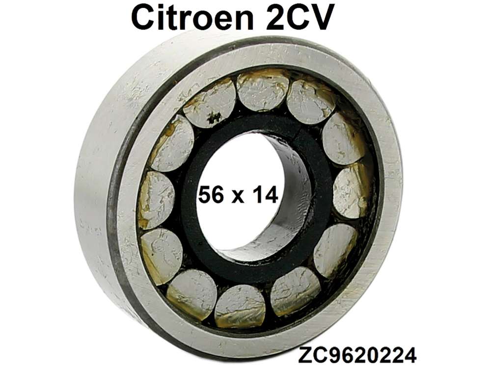 Alle - Gearbox bearing for Citroen 2CV. Measurement: 56x16mm. Or. No.: ZC9620224.
