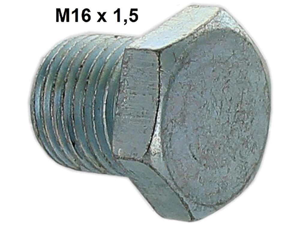Citroen-2CV - Gearbox oil screw + filler plug. Thread M16. Suitable for Citroen 2CV.