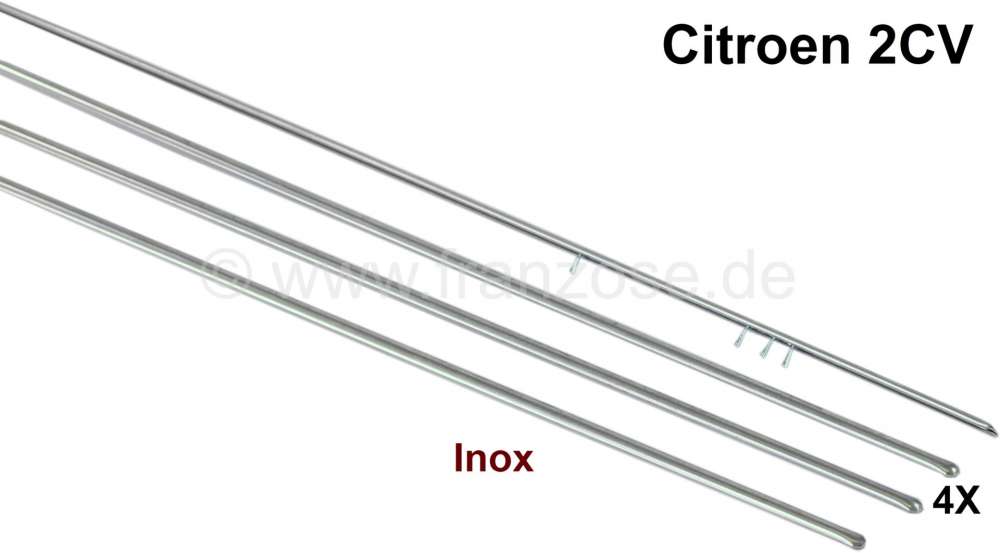 Citroen-2CV - 2CV, door trim 2CV in front + rear. Produced from polished high-grade steel. Substantial v
