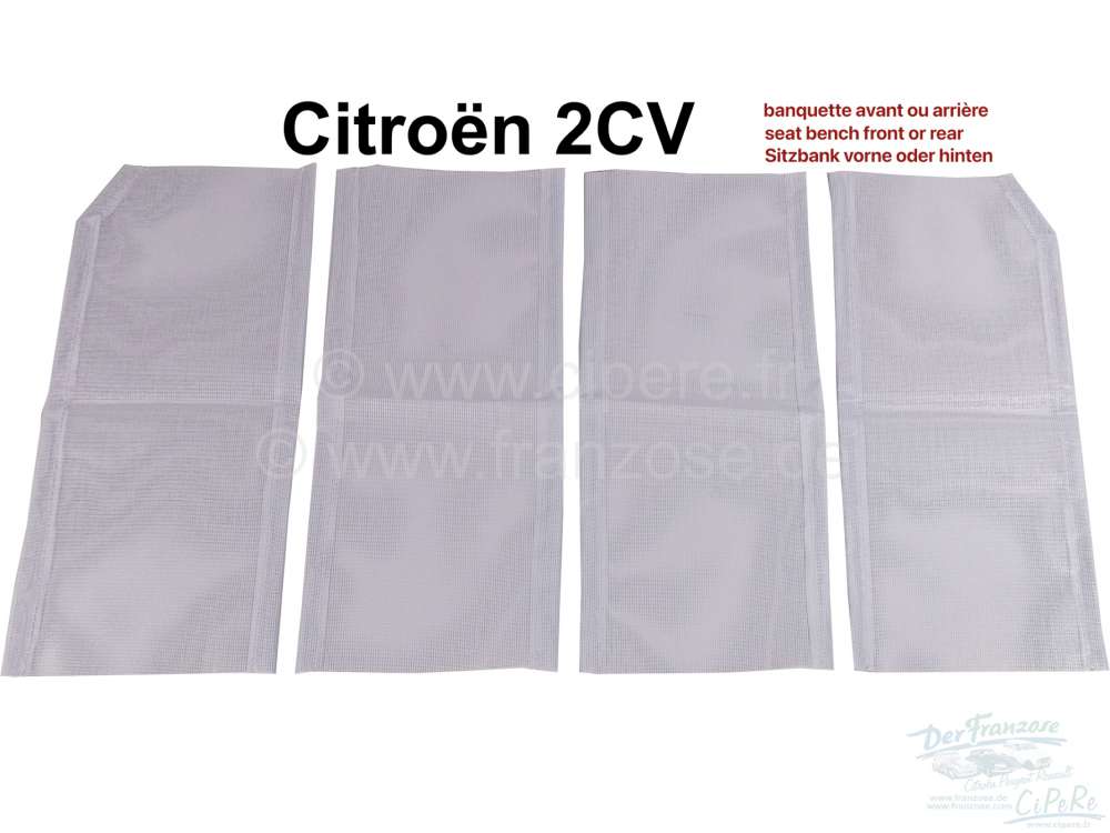 Citroen-2CV - Undercover made of reinforced plastic fabric - seat bench front or rear (for the seat + ba