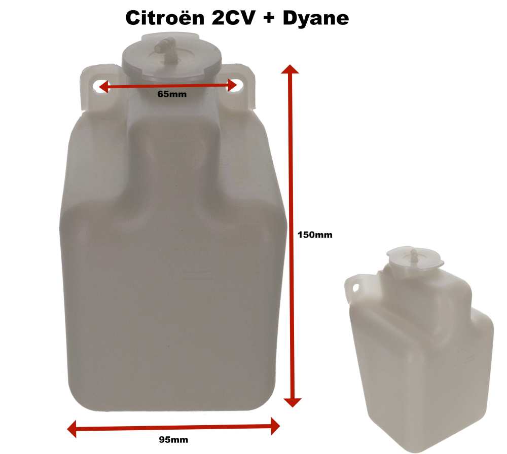 Citroen-2CV - Windscreen washer reservoir, suitable for Citroen 2CV, AK. This windscreen washer reservoi