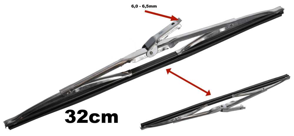 Renault - Wiper blade - windscreen wiper. Length: 32cm. Material: stainless steel (not polished). Fo