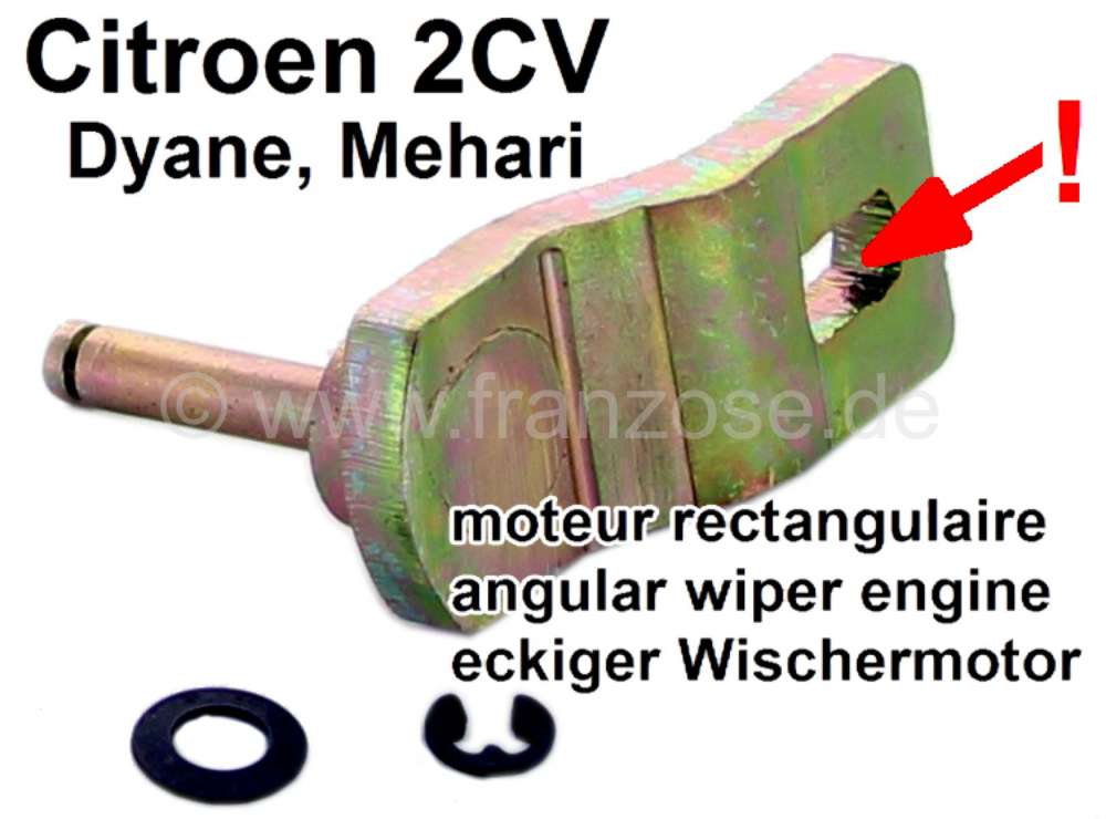 Citroen-2CV - Wiper engine propulsion lever (transmission lever), for the connection to the wiper linkag